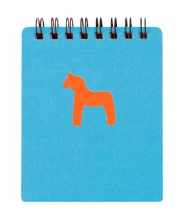 Bloc note cheval orange avec couverture bleue, goodies pour les enfants