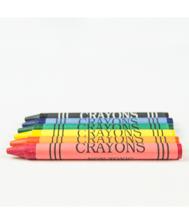 Crayons de cire publicitaires -Boite de crayons gras promotionnelle - objet pub enfants