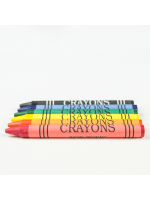 Crayons de cire publicitaires -Boite de crayons gras promotionnelle - objet pub enfants