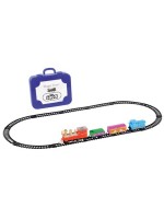 Locomotive, rails et wagons - objet promotionnel pour enfant