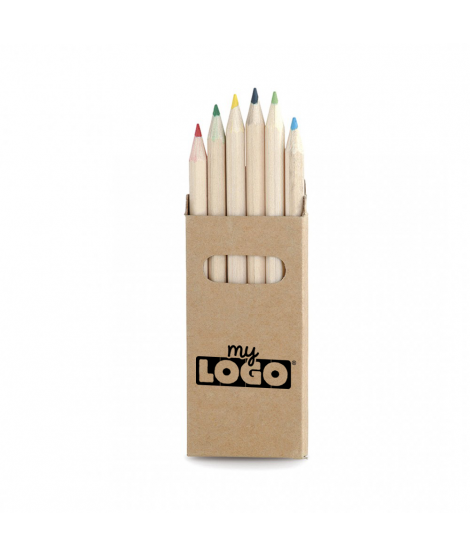 Boîte de crayons en bois naturel personnalisée
