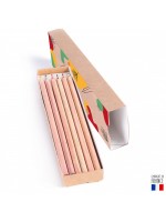 Fourreau 12 crayons personnalisé - Objet publicitaire coloriage - Goodies enfants éco responsable et made in france