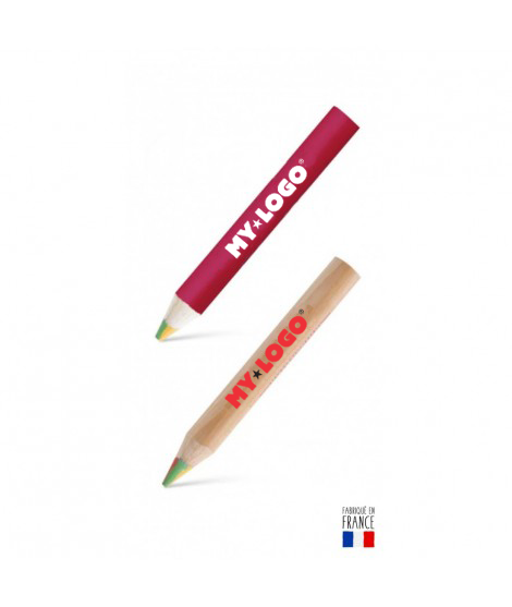 Crayons mine 4 couleurs - 8.7cm - Personnalisés - Made in France