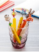 stylos à bille bleus animaux à personnaliser avec logo - Goodies enfant