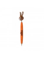 custom carrot rabbit blue pen with logo - Child advertising object