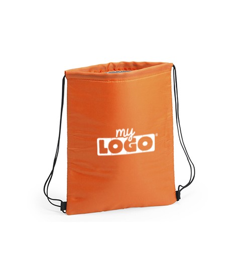 Custom orange cooler backpack - Advertising item for the summer season