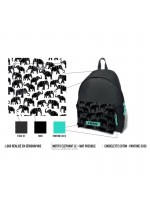 Personnalisation du sac à dos noir IKKS avec éléphants - sac à dos publicitaire pour enfant - Goodies rentrée