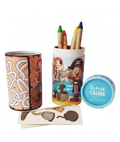 Coloriage avec crayons personnalisé - Tube à colorier personnalisable - Version pour La Mie Câline - Colouring tube