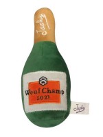 Peluche personnalisée pour chien pour Japhy - Peluche en forme de bouteille de champagne pour chien - Goodies chien