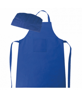 tablier publicitaire bleu avec toque - Kit de cuisine promotionnel enfant