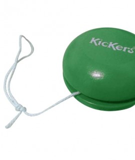 yoyo en bois personnalisé pour la marque Kickers - Goodies enfant - Yoyo vert personnalisé