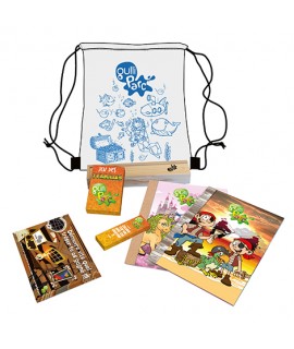 Pour les anniversaires, sac à colorier personnalisé garni de jeux et jouets