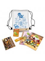 Pour les anniversaires, sac à colorier personnalisé garni de jeux et jouets