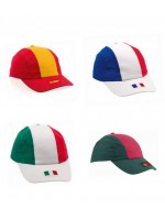 casquettes supporter personnalisée  aux couleur des drapeaux pays - casquette publicitaire de supporter foot
