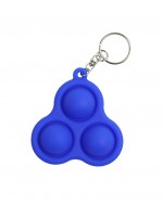 porte clé fidget toy publicitaire bleu - porte clé pop it toy personnalisé - porte clé publicitaire anti stress