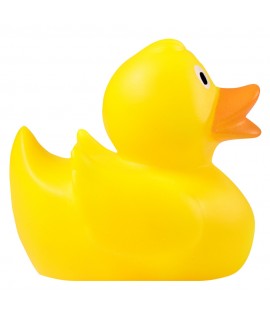canard jaune logotype en caoutchouc - goodies de bain enfant - jouet de bain publicitaire