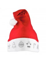 Bonnet du Père Noël à colorier, cadeau promotionnel enfants