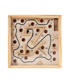 Customizable wooden maze game