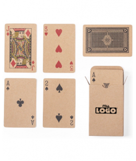 Wooden advertising card game