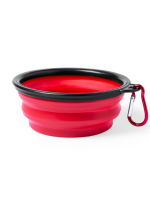 Foldable pet bowl, red pet bowl, soft pet bowl