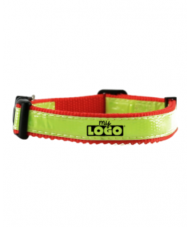 reflective dog collar, adjustable dog collar, safety dog collar, red collar
