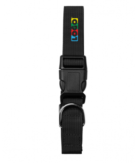 black dog collar, adjustable and customizable cat collar with logo, business gift collar