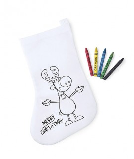 Chaussette à colorier, objet pub enfant pour Noël