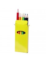 Boite de 6 crayons de couleur publicitaire - goodies publicitaire de coloriage