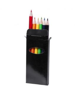 Boite de 6 crayons de couleur à personnaliser - objet promotionnel enfant