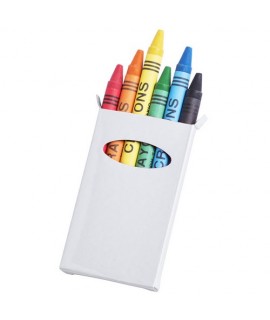 Boîte de crayons gras personnalisable - goodies publicitaire enfants de coloriage