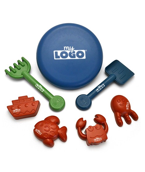 Recycled plastic beach toys kit to personalize