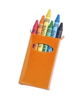 Boîte de crayons orange à personnaliser - goodies loisir créatif enfant et coloriage