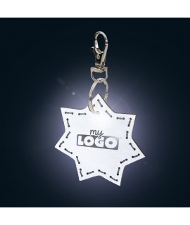 reflective star key ring to personalize
