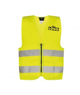 Customizable yellow safety vest for children