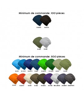 Bonnet à personnaliser différentes couleurs