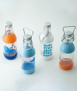 Range of recyclable and customizable water bottles