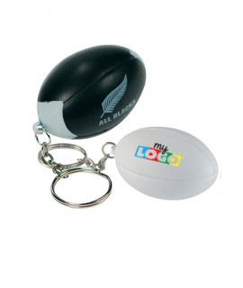 porte clés antistress en forme de ballon de rugby personnalisable