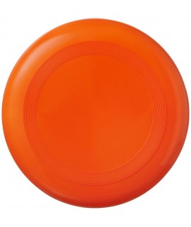frisbee couleur orange, objet pub enfant à logoter