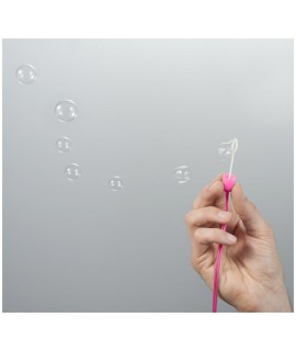 Le flacon à bulles personnalisé rose - jouet publicitaire enfant de plein air