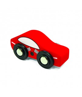 Malette Garage voiture bois rouge pour la marque Speedy