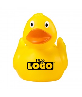 canard jaune à personnaliser en caoutchouc - jouet de bain personnalisé - goodies publicitaire enfant