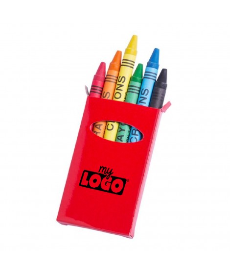 Boîte de crayons cires, goodies promotionnels pour les enfants