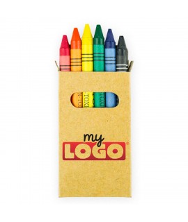 Boite de crayons gras personnalisable - objet pub enfant de coloriage