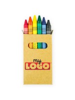 Boite de crayons gras personnalisable - objet pub enfant de coloriage