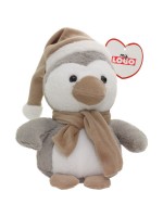 La peluche pingouin avec bonnet et écharpe beige, un goodies enfants à personnaliser